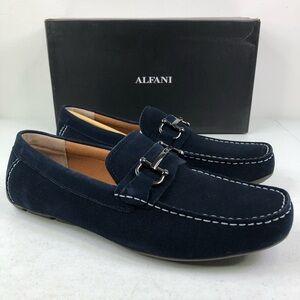 Alfani Jamesnvy Navy Bit Loafer Shoes